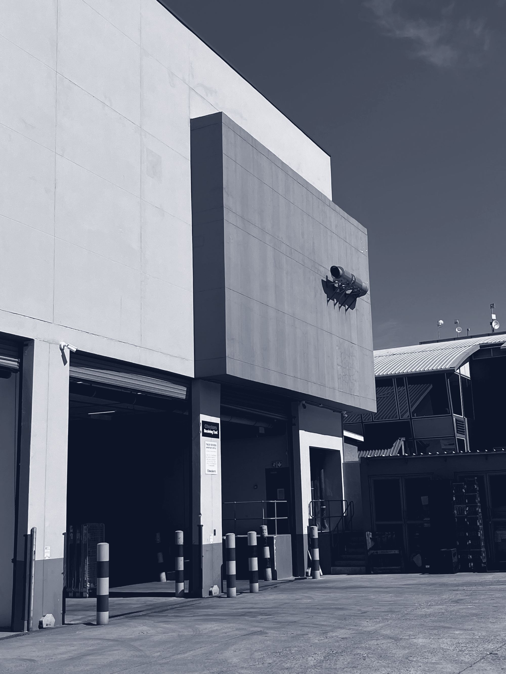 Loading docks of a modern logistics building